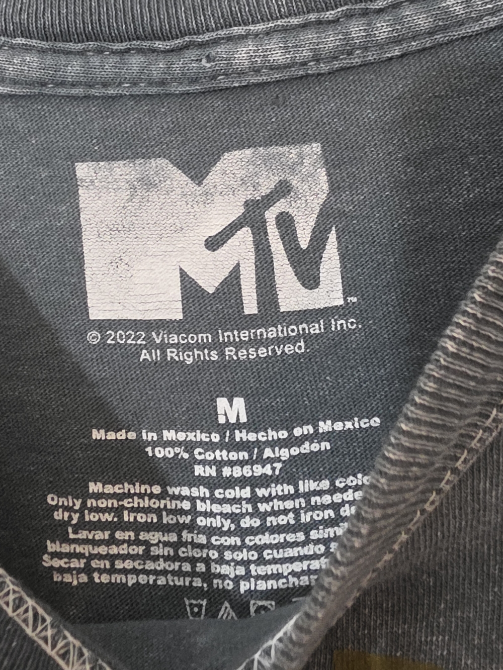 MTV Floral Logo Cropped Graphic Tee Multicolor 100% Cotton Womens Medium - Picture 3 of 5